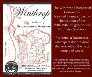 The Winthrop Chamber of Commerceis proud to announce the distribution of the 2016-2017 Neighborhood Numbers Directory